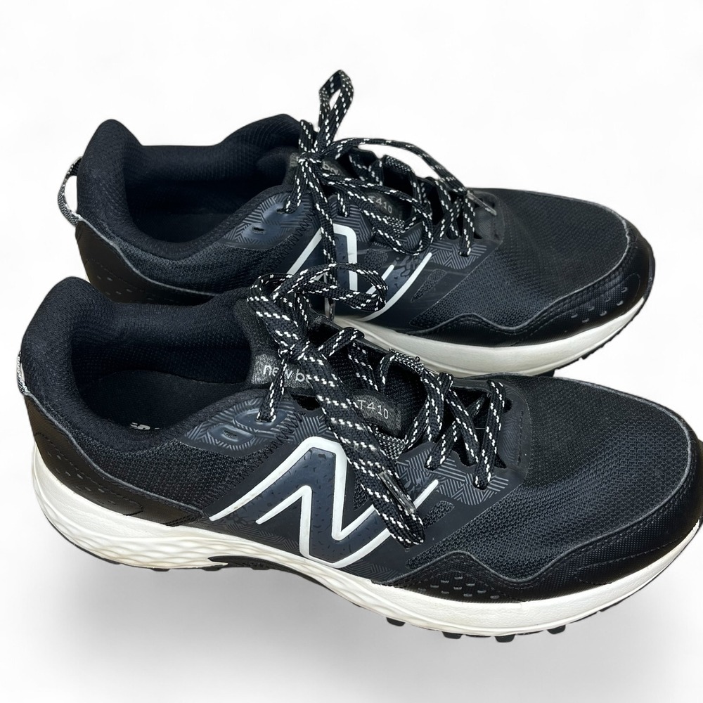 New Balance 410 v8 Trail Running Shoes Mens 8.5 Black White WT410LB8 Sneaker